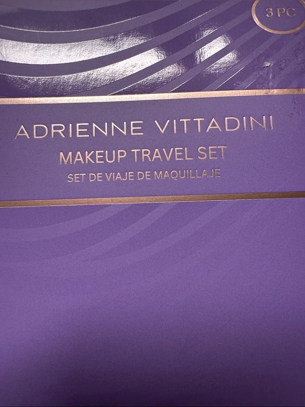 Adrienne Vittadini 2-Pack Makeup Travel Sets in Purple and Black
